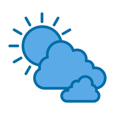 Hava durumu simgesi, vektör illüstrasyonu 