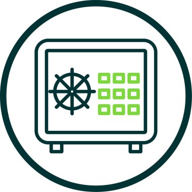 Güvenli vektör simgesi düz simgesi 