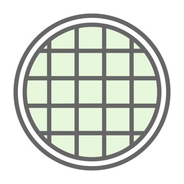 waffle düz vektör simgesi 