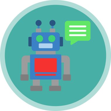 robot düz vektör simgesi