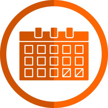 Takvim simgesi, vektör illüstrasyonu basit tasarım