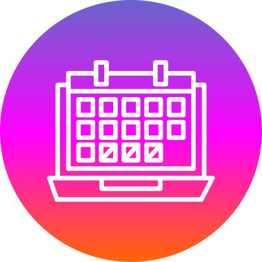 Takvim simgesi, vektör illüstrasyonu basit tasarım