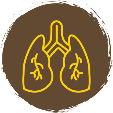 akciğerler web simgesi basit illüstrasyon 