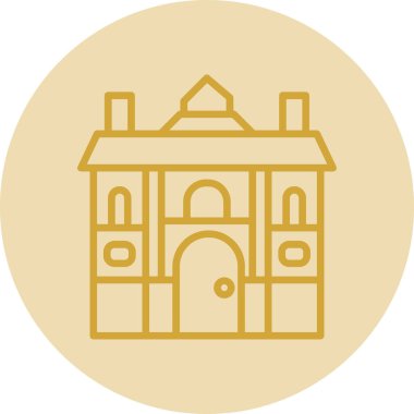 Modern yapı simgesinin vektör illüstrasyonu