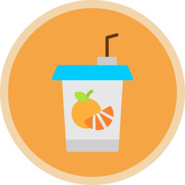 Saman ile portakal suyunun vektör illüstrasyonu
