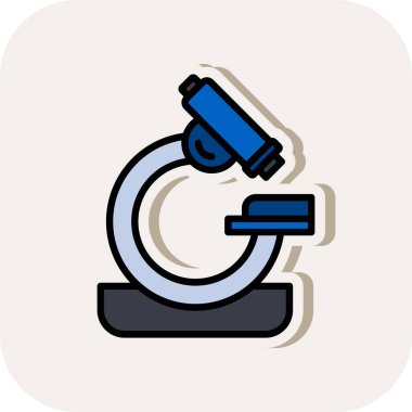 mikroskop simgesi, vektör illüstrasyonu basit tasarım