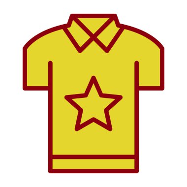 T-Shirt simgesi, basit vektör çizim 