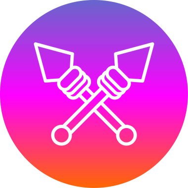 Mızrak logo vektör illüstrasyonu