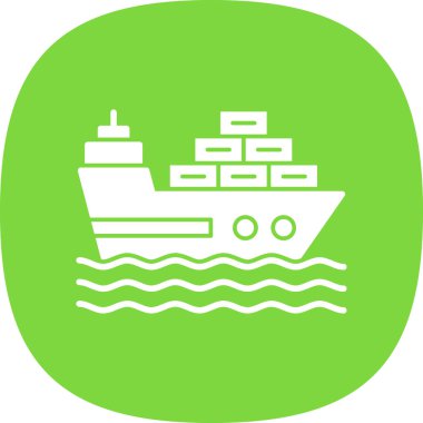 Gemi simgesi vektör illüstrasyonu 