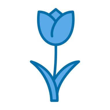 Lale çiçek simgesinin vektör illüstrasyonu
