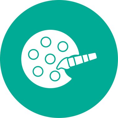 boya fırçası ile renk paleti 