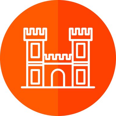 kale simgesi, vektör illüstrasyonu basit tasarım
