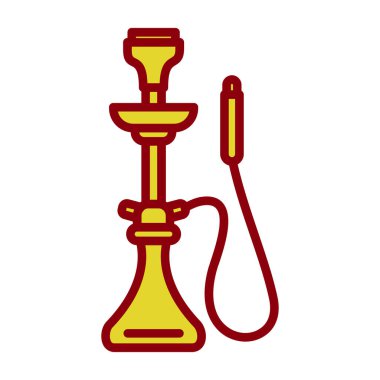 Nargile ikonu. Web için nargile simgesinin basit bir gösterimi