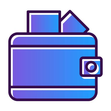 wallet icon, vector illustration simple design