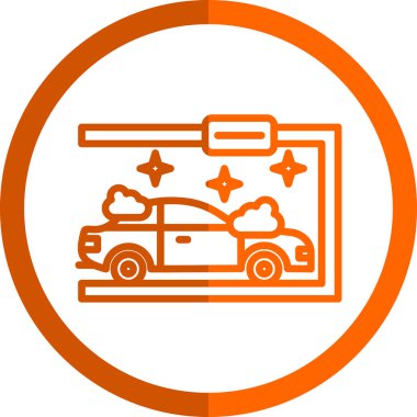 Araba boyama vektör simgesi. düz tasarım illüstrasyon. 