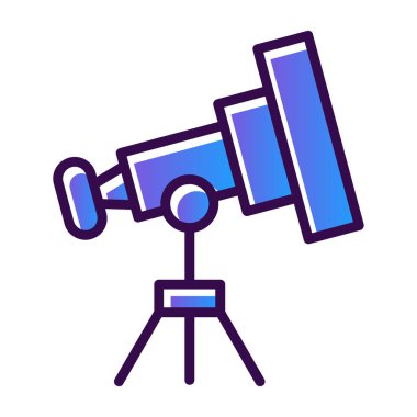 Teleskop. Web simgesi basit illüstrasyon