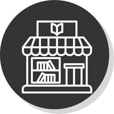 book shop icon, vector illustration simple design