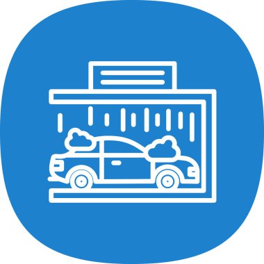 araba yıkama ikonu vektör illüstrasyonu