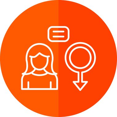 Kadın simge vektör çizim