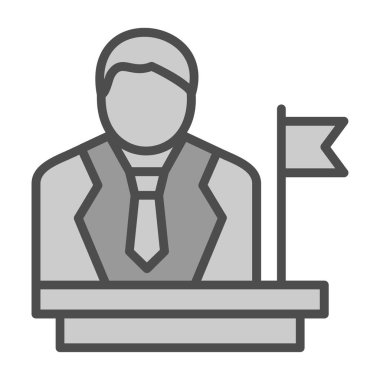 Dizüstü bilgisayarı olan bir iş adamının vektör çizimi