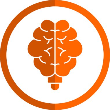 Beyin simgesi, vektör illüstrasyonu 