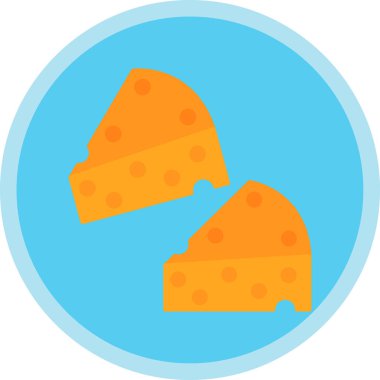 Peynir simgesi, vektör illüstrasyonu basit tasarım