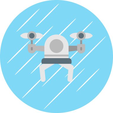 Drone simgesi, vektör illüstrasyonu basit tasarım