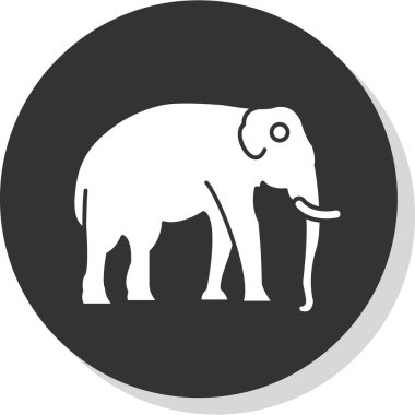 Fil simgesi, vektör illüstrasyonu basit tasarım