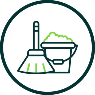 Temizlik. Web simgesi basit tasarım