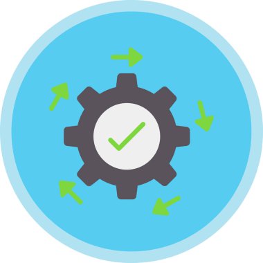 Çark düz vektör simgesi.