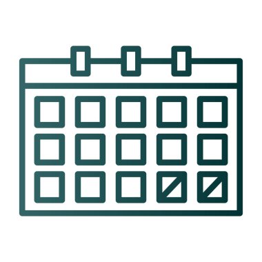 Takvim simgesi, vektör illüstrasyonu basit tasarım