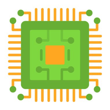 çip simgesi, vektör illüstrasyonu basit tasarım