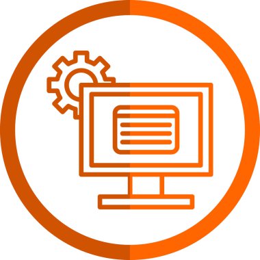 Bilgisayar. Web simgesi basit illüstrasyon