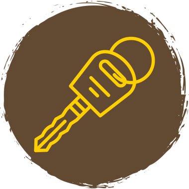 Araba anahtarı. Web simgesi basit illüstrasyon              