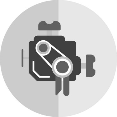 motor simgesi, vektör illüstrasyonu basit tasarım