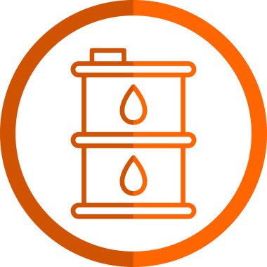 Fıçı ikonu. Web için gaz vektör simgesinin basit gösterimi