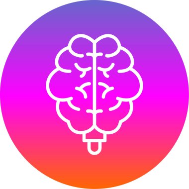 Beyin simgesi, vektör illüstrasyonu 