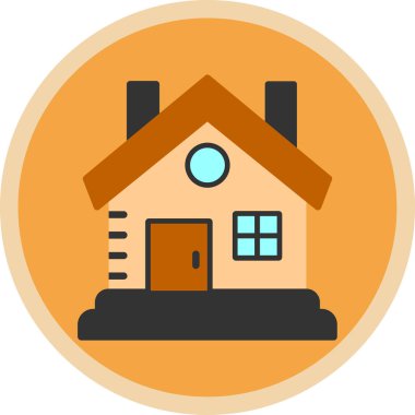 Kabin vektör simgesi modern basit illüstrasyon 