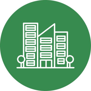 bina simgesi, basit vektör illüstrasyonu