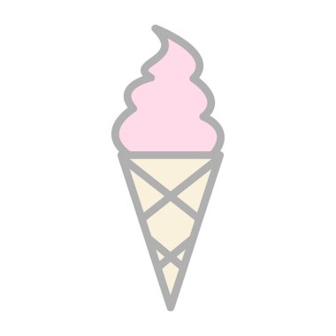 dondurma ikonu vektör illüstrasyonu