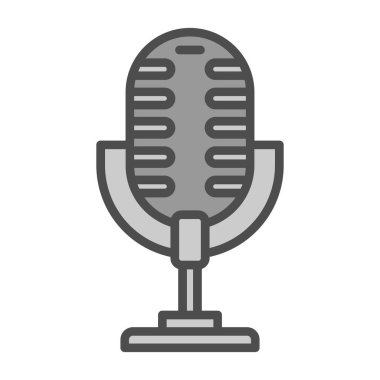 mikrofon simgesi, vektör illüstrasyonu basit tasarım
