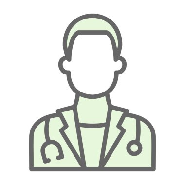 Doktor simgesi vektör çizimi basit tasarım arkaplanı 