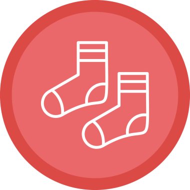 iki çorap düz simgesi, vektör illüstrasyonu