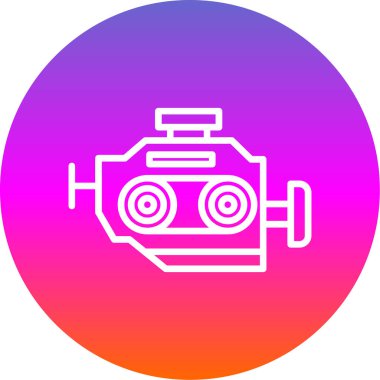 motor simgesi, vektör illüstrasyonu basit tasarım