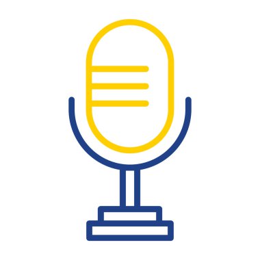 mikrofon simgesi, vektör illüstrasyonu basit tasarım