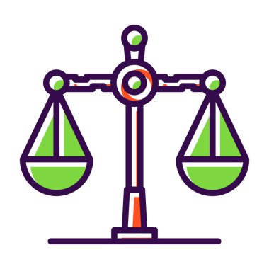 adalet sembolü web simgesi illüstrasyonu 