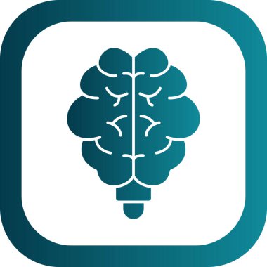 Beyin simgesi, vektör illüstrasyonu 