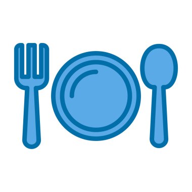 Restoran ve yemek yassı vektör ikonu. Restoran ve mutfak aletleri, yemek pişirme, yemek pişirme ve akşam yemeği..