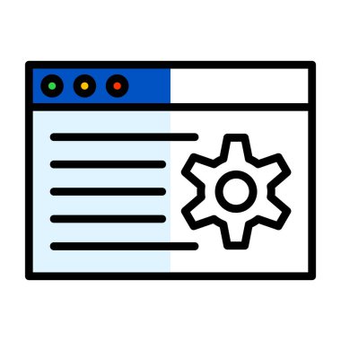 Web sitesi, vektör illüstrasyonu için web tasarım simgesi