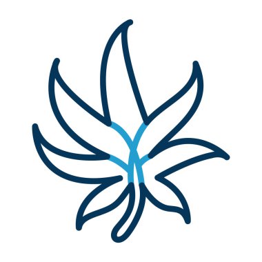 esrar yaprağı simgesi, vektör illüstrasyonu